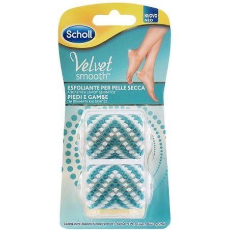 Scholl Velvet Smooth Ricambi per spazzola esfoliante per piedi e gambe 2 refill Scholl Velvet Smooth Ricambi per spazzola esfoliante per piedi e gambe 2 refill