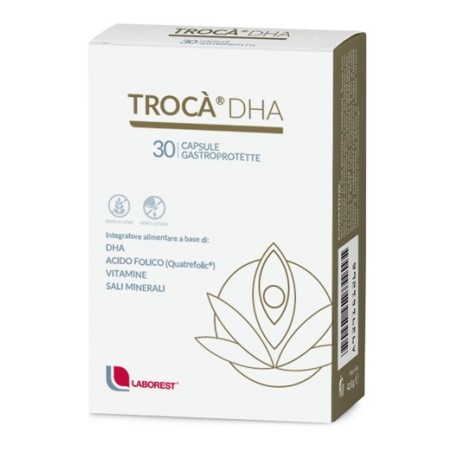 Trocà DHA - Integratore di acido folico e nutrienti per la donna in gravidanza 30 capsule Trocà DHA - Integratore di acido folico e nutrienti per la donna in gravidanza 30 capsule