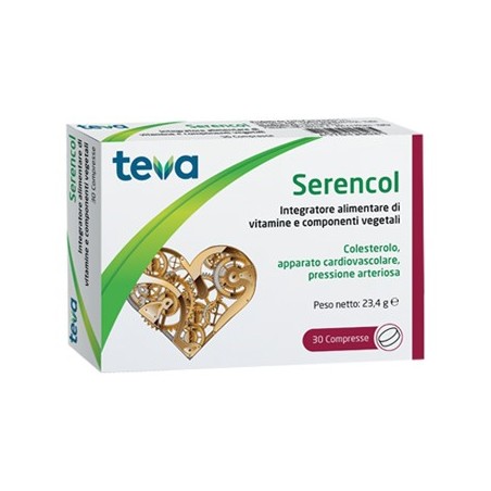 Teva Serencol integratore per il colesterolo e la pressione 30 compresse Teva Serencol integratore per il colesterolo e la pressione 30 compresse