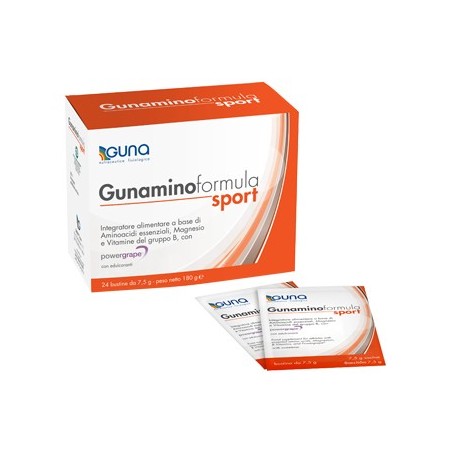 Gunamino Formula Sport 24 bustine - Integratore di aminoacidi per sportivi Gunamino Formula Sport 24 bustine - Integratore di aminoacidi per sportivi