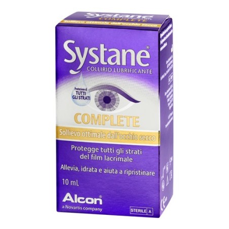 Systane Complete Collirio lubrificante per sollievo da occhio secco 10 ml Systane Complete Collirio lubrificante per sollievo da occhio secco 10 ml