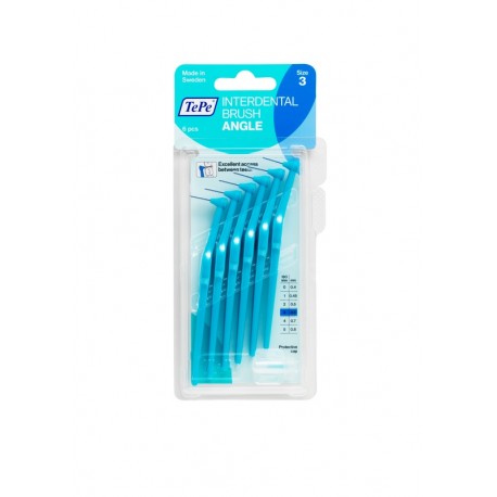 TePe Angle Scovolino per igiene interdentale 6 pezzi 0,6 mm blu