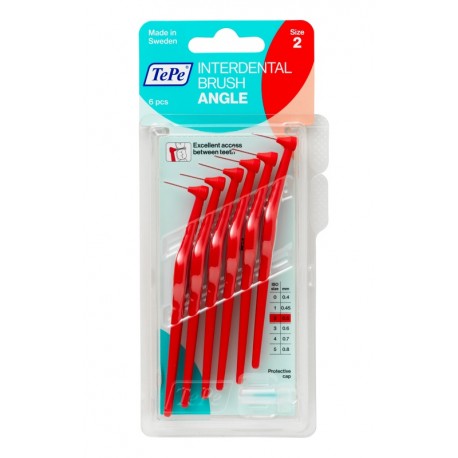 TePe Angle Scovolino per igiene interdentale 6 pezzi 0,5 mm rosso