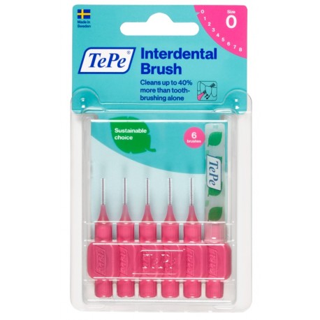 TePe Scovolino per igiene interdentale 6 pezzi 0,4 mm rosa