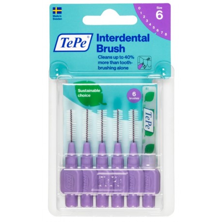 TePe Scovolino per igiene interdentale 6 pezzi 1,1 mm viola