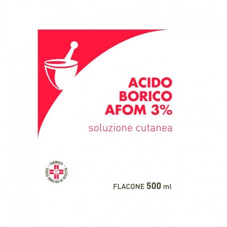 Acido Borico AFOM 3% soluzione cutanea 500 ml