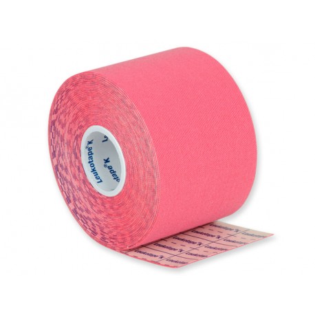 Leukotape K Benda adesiva per taping fisioterapico rosa 2,5 cm x 5 m