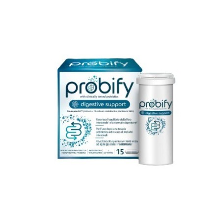 Probify Digestive Support - Integratore di fermenti lattici per riequilibrare intestino e digestione 15 capsule Probify Digestive Support - Integratore di fermenti lattici per riequilibrare intestino e digestione 15 capsule