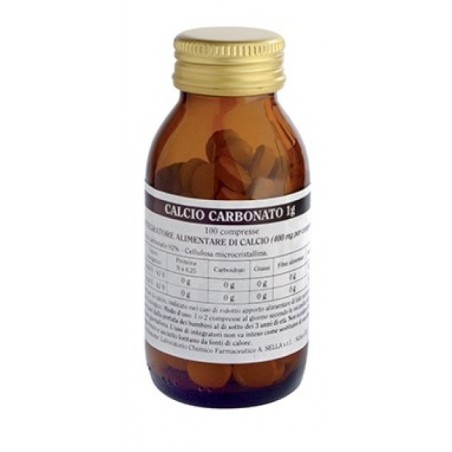 Sella Calcio Carbonato integratore per le ossa 1 g 100 compresse Sella Calcio Carbonato integratore per le ossa 1 g 100 compresse