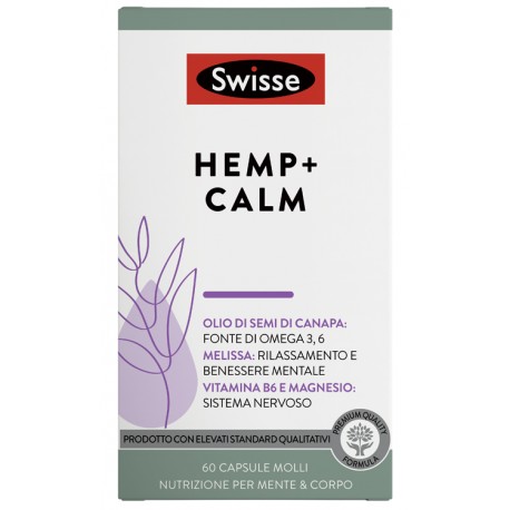 Swisse Hemp+ Calm - Integratore rilassante con olio di semi di canapa 60 capsule