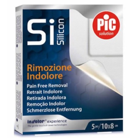 PiC Si Silicon Cerotti Indolor post operatorio in silicone 10x8cm 5 pezzi PiC Si Silicon Cerotti Indolor post operatorio in silicone 10x8cm 5 pezzi