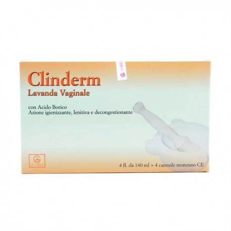 Clinderm Lavanda vaginale igienizzante lenitiva decongestionante 4 flaconi da 140 ml