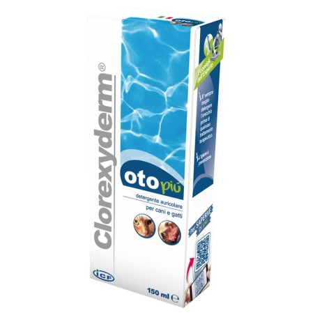 Clorexyderm Oto Più Detergente auricolare per cani e gatti 150 ml Clorexyderm Oto Più Detergente auricolare per cani e gatti 150 ml