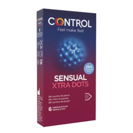 Control Sensual Xtra Dots preservativo stimolante con punti in rilievo 6 pezzi Control Sensual Xtra Dots preservativo stimolante con punti in rilievo 6 pezzi