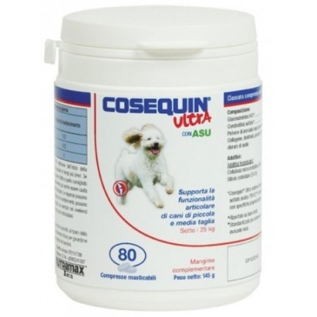 Cosequin Ultra integratore per le articolazioni del cane Small/Medium 80 compresse Cosequin Ultra integratore per le articolazioni del cane Small/Medium 80 compresse