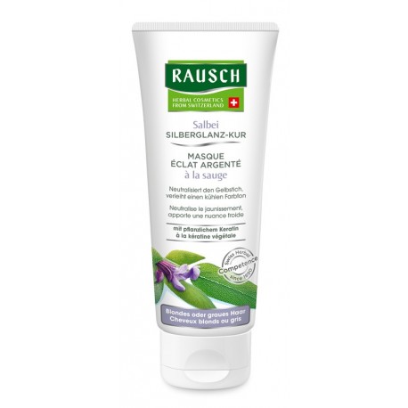 Rausch Maschera lucentezza argentea alla salvia per capelli biondi o grigi 100 ml