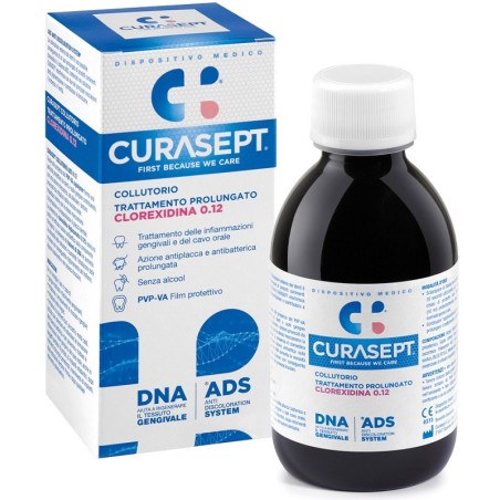 Curasept ADS Trattamento Prolungato Clorexidina 0,12 collutorio anti placca 200 ml Curasept ADS Trattamento Prolungato Clorexidina 0,12 collutorio anti placca 200 ml