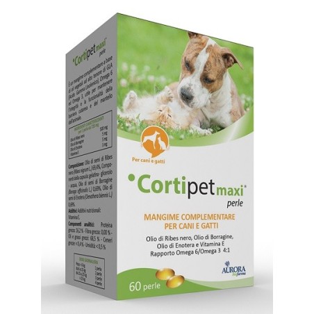 Cortipet Maxi 60 perle - Mangime complementare per il manto degli animali