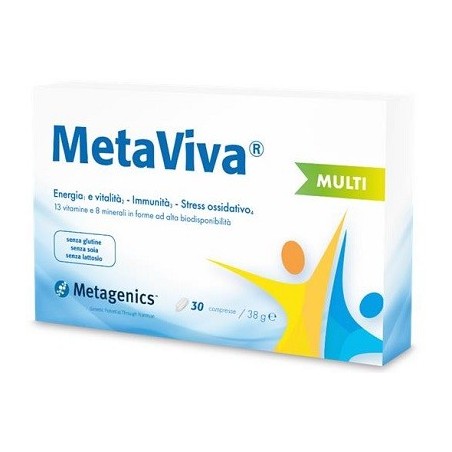 Meta Viva Multi integratore antiossidante per difese immunitarie 30 compresse Meta Viva Multi integratore antiossidante per difese immunitarie 30 compresse