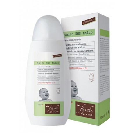 Fiocchi di Riso Talco non talco Emulsione fluida rinfrescante antiodore 120 ml