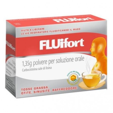 Fluifort 1,35 g polvere per soluzione orale orale 12 bustine Fluifort 1,35 g polvere per soluzione orale orale 12 bustine
