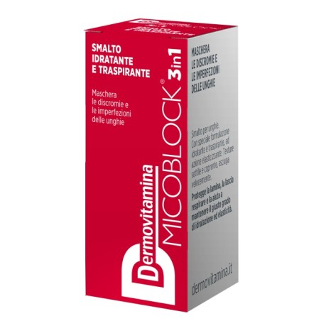 Dermovitamina Micoblock 3 in 1 smalto rosso protettivo correttivo idratante traspirante 5 ml Dermovitamina Micoblock 3 in 1 smalto rosso protettivo correttivo idratante traspirante 5 ml