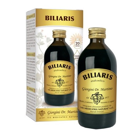 Biliaris Analcolico integratore liquido depurativo e digestivo 200 ml Biliaris Analcolico integratore liquido depurativo e digestivo 200 ml