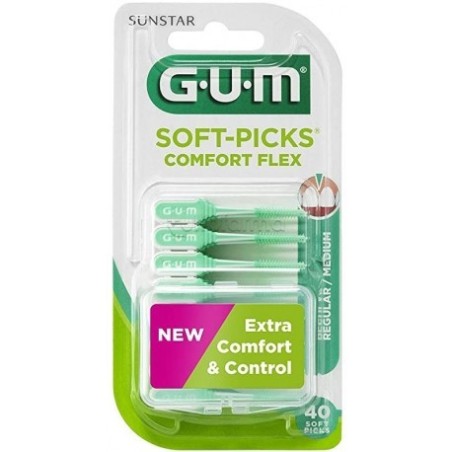 Gum Soft Pick Comfort Flex Scovolino in gomma flessibile 40 pezzi Gum Soft Pick Comfort Flex Scovolino in gomma flessibile 40 pezzi