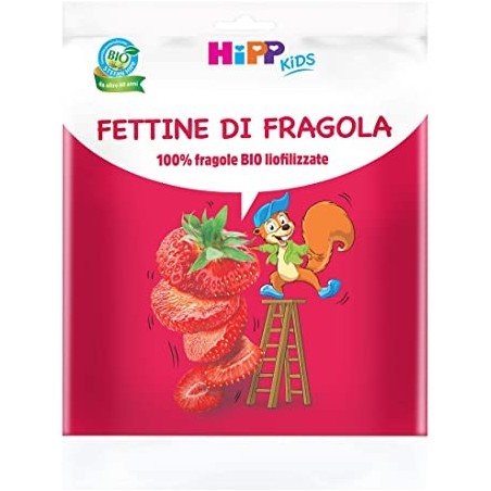 Hipp Fettine di fragola 100% biologiche liofilizzate 10 g Hipp Fettine di fragola 100% biologiche liofilizzate 10 g
