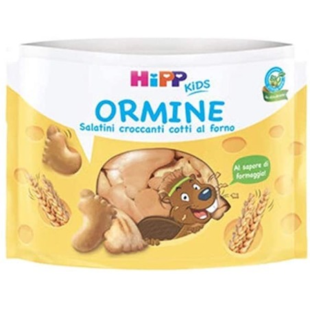 Hipp Biologico Ormine salatini croccanti gusto formaggio per bambini 28 g Hipp Biologico Ormine salatini croccanti gusto formaggio per bambini 28 g