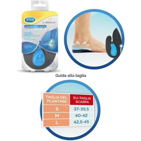 Scholl Plantare Sollievo Dolore per tallone tallonite tendine d'Achille 2 pezzi taglia S Scholl Plantare Sollievo Dolore per tallone tallonite tendine d'Achille 2 pezzi taglia S