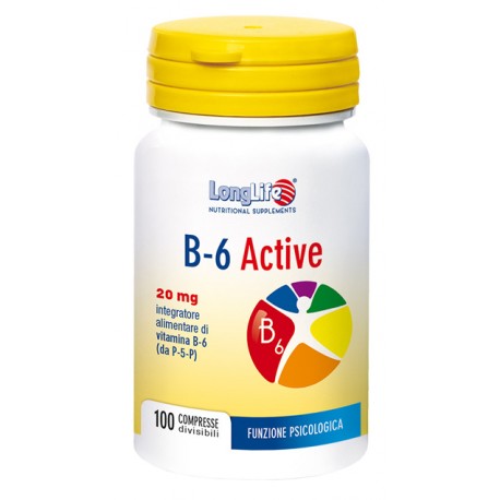 LongLife B-6 Active 20 mg integratore per funzione psicologica 100 compresse