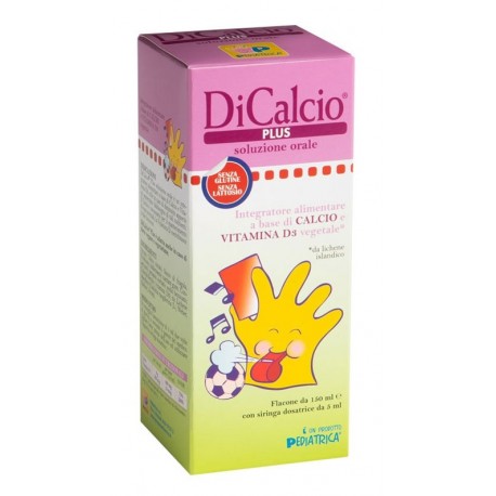 Pediatrica Dicalcio Plus - Integratore di calcio e vitamina D per bambini 150 ml