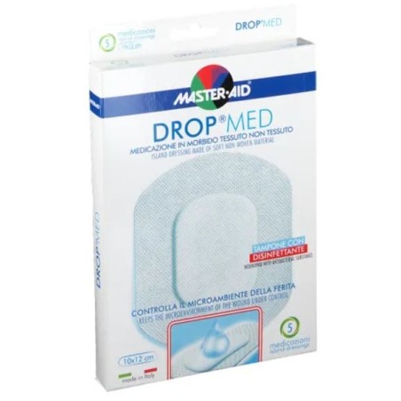 Master Aid Drop Med medicazione in TNT 10 x 10 cm 5 pezzi Master Aid Drop Med medicazione in TNT 10 x 10 cm 5 pezzi