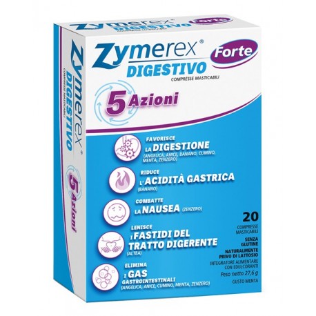Zymerex Digestivo Forte 5 azioni integratore per la digestione 20 compresse