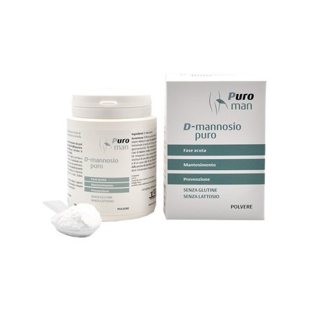 Puro Man D-Mannosio Puro integratore contro la cistite 70 g Puro Man D-Mannosio Puro integratore contro la cistite 70 g
