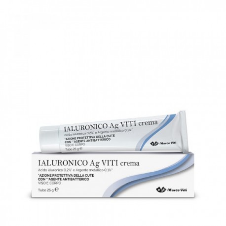 Marco Viti Acido Ialuronico e Argento Metallico Crema protettiva viso e corpo con antibatterico 25 g