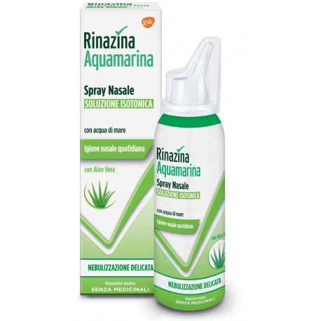 Rinazina Aquamarina Spray Nasale soluzione isotonica con aloe vera 100 ml