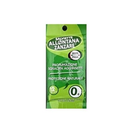 Salviette allontana zanzare alla citronella 12 pezzi Salviette allontana zanzare alla citronella 12 pezzi