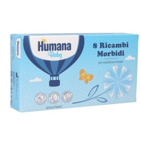 Humana Baby 8 ricambi morbidi per aspiratore nasale Humana Baby 8 ricambi morbidi per aspiratore nasale