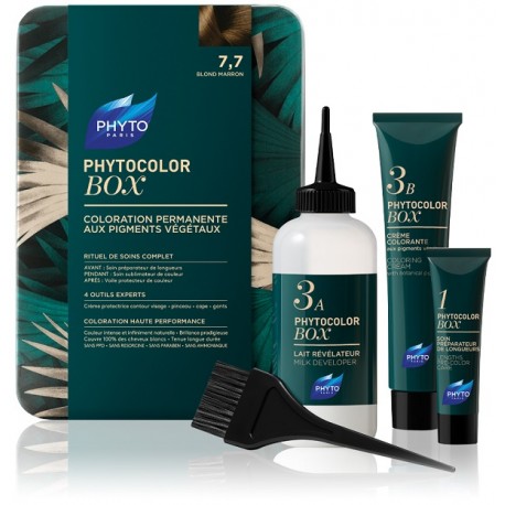 Phyto Color Box n. 7.7Biondo scuro tabacco - Box completo di colorazione