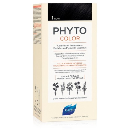 Phyto Phytocolor Kit colorazione per capelli senza ammoniaca 1 Nero Phyto Phytocolor Kit colorazione per capelli senza ammoniaca 1 Nero