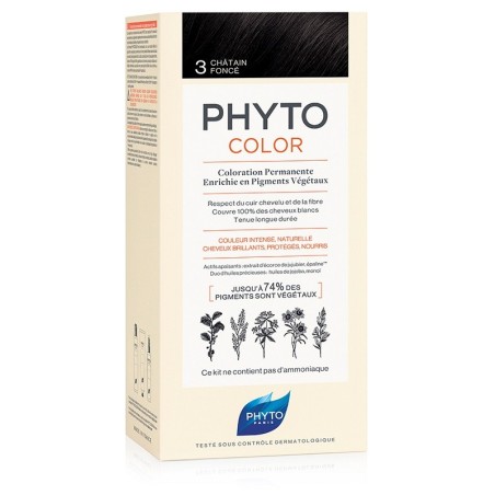 Phyto Phytocolor tinta per capelli senza ammoniaca 3 Castano scuro Phyto Phytocolor tinta per capelli senza ammoniaca 3 Castano scuro