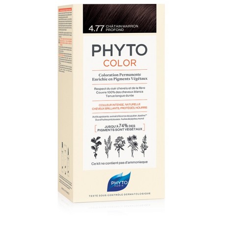 Phyto Phytocolor Kit colorazione per capelli senza ammoniaca 4.77 Castano marrone intenso