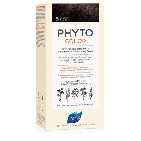 Phyto Phytocolor Kit colorazione per capelli senza ammoniaca 5 Castano chiaro Phyto Phytocolor Kit colorazione per capelli senza ammoniaca 5 Castano chiaro