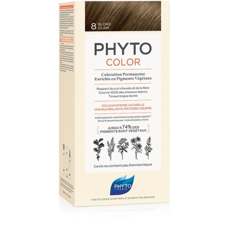 Phyto Phytocolor Kit colorazione per capelli senza ammoniaca 8 Biondo chiaro Phyto Phytocolor Kit colorazione per capelli senza ammoniaca 8 Biondo chiaro