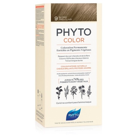 Phyto Phytocolor Kit colorazione per capelli senza ammoniaca 9 Biondo chiarissimo Phyto Phytocolor Kit colorazione per capelli senza ammoniaca 9 Biondo chiarissimo