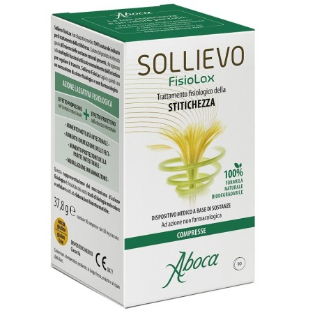 Aboca Sollievo Fisiolax 90 compresse - Integratore contro la stitichezza Aboca Sollievo Fisiolax 90 compresse - Integratore contro la stitichezza