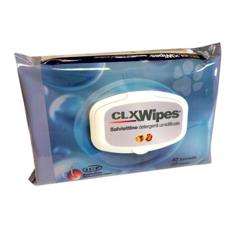 CLX Wipes Salviettine detergenti umidificate con clorexidina 40 strappi CLX Wipes Salviettine detergenti umidificate con clorexidina 40 strappi