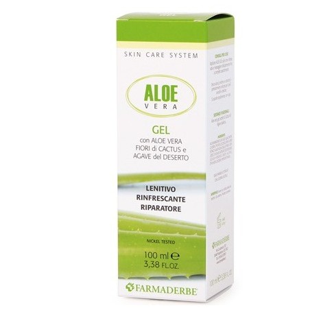 Farmaderbe Aloe Vera Gel  Viso Lenitivo Emolliente 100 ml